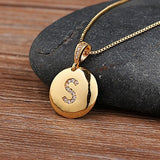 Personalized initial letter charm necklace - Ladyjewa