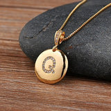 Personalized initial letter charm necklace - Ladyjewa