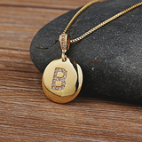 Personalized initial letter charm necklace - Ladyjewa