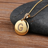 Personalized initial letter charm necklace - Ladyjewa