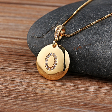 Personalized initial letter charm necklace - Ladyjewa