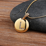 Personalized initial letter charm necklace - Ladyjewa